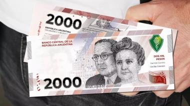 El nuevo billete de $2000 ya está en poder del Banco Central y saldría antes de lo previsto