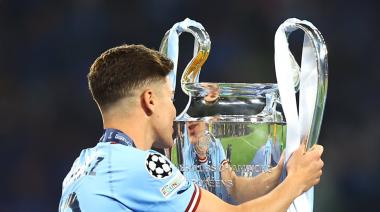 Julián Álvarez se convirtió en el único argentino en ganar la Copa del Mundo, Libertadores y Champions League