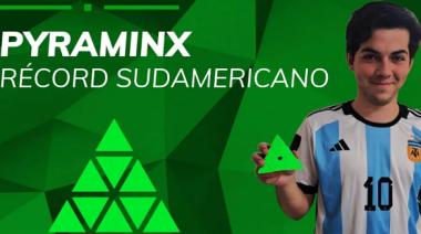 Un argentino rompió el récord del Rubik pirámide y se ubica 4º en el ranking mundial
