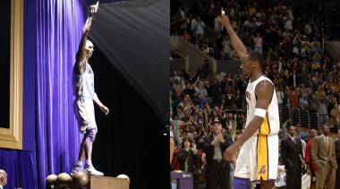 Los Ángeles Lakers inauguraron la primera de las tres estatuas que habrá de Kobe Bryant