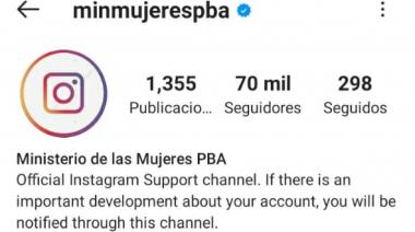 Hackearon el Instagram del Ministerio de Mujeres de la Provincia