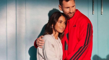 Messi y Antonella posaron juntos para su nueva marca de ropa