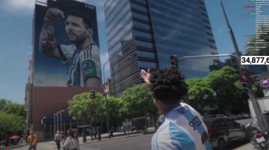 La reacción de Speed al llegar a Argentina y encontrarse con un mural de Lionel Messi