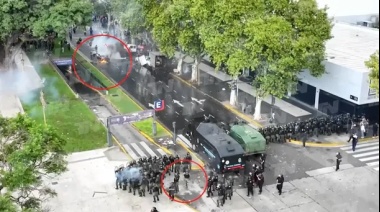 Un drone registró el disparo del policía que hirió de gravedad a Pablo Grillo