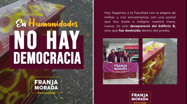 Fuerte descargo de Franja Morada por destrozos en la Facultad de Humanidades de la UNLP
