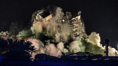 Demolieron los restos del edificio de Miami