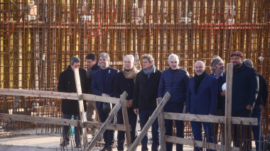 Alak, Cagliardi y Secco recorrieron junto a Katopodis la megaobra que mejorará un 80% el agua potable en la región