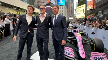Colapinto participó del estreno de la película de la Fórmula 1 junto a Brad Pitt