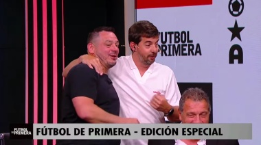 El divertido momento de Alfre Montes de Oca con Lucas Castromán en Fútbol de Primera
