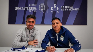 Sebastián Lomónaco fue presentado en Gimnasia y ya se entrena con el plantel