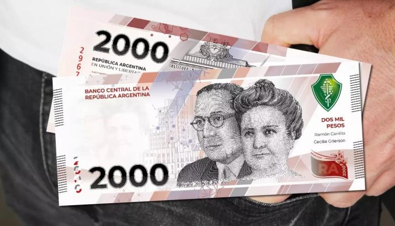 El nuevo billete de $2000 ya está en poder del Banco Central y saldría antes de lo previsto