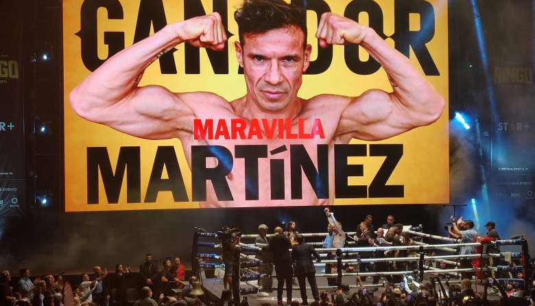 Maravilla Martínez peleó por primera vez en el Luna Park a sus 48 años y y ganó por KO