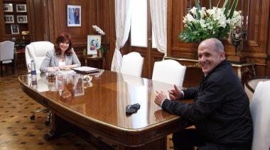 Cristina recibió en el Senado al Intendente de Pehuajó