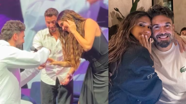 Momi Giardina recibió una propuesta de casamiento durante un show de Nadie Dice Nada