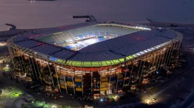 Adiós al estadio Qatari realizado con containers