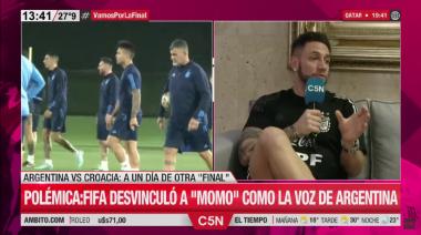 Momo explicó por qué lo echó la FIFA: "Critiqué a dos grandes medios y 24hs después me informaron que estaba despedido"