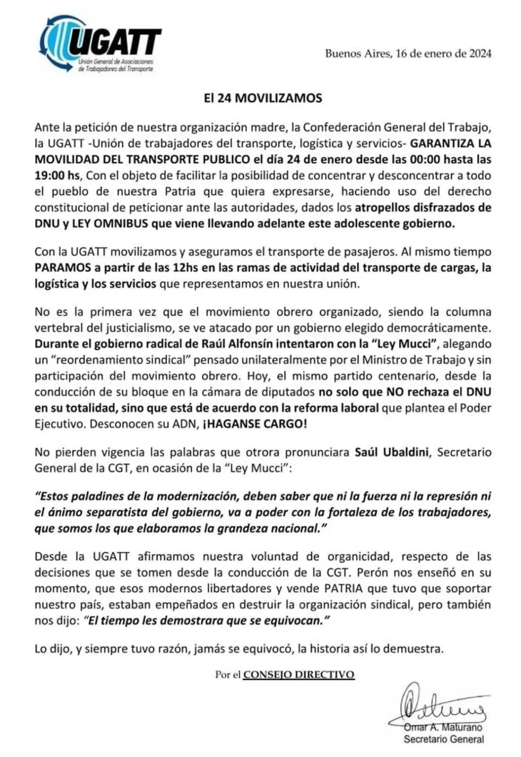 El martes 24 los micros y trenes funcionarán igual a pesar del paro ...