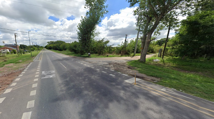 La intersección en Arana donde ocurrió el accidente. Foto: Google Maps.