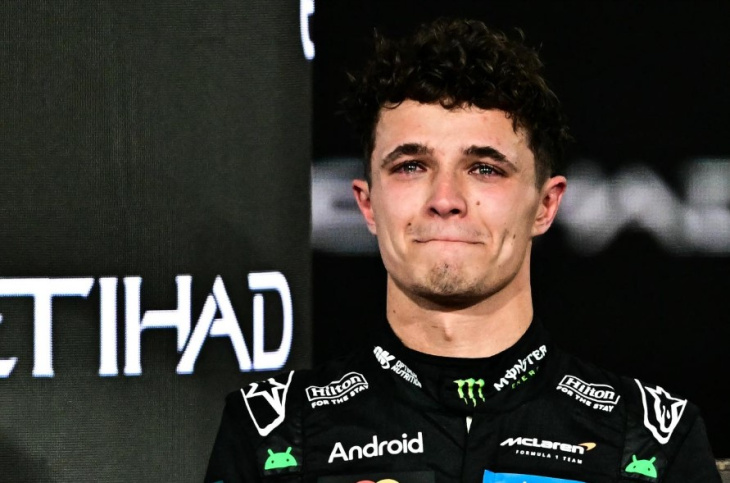 Lando Norris emocionado tras conseguir su primer título mundial en la F1.