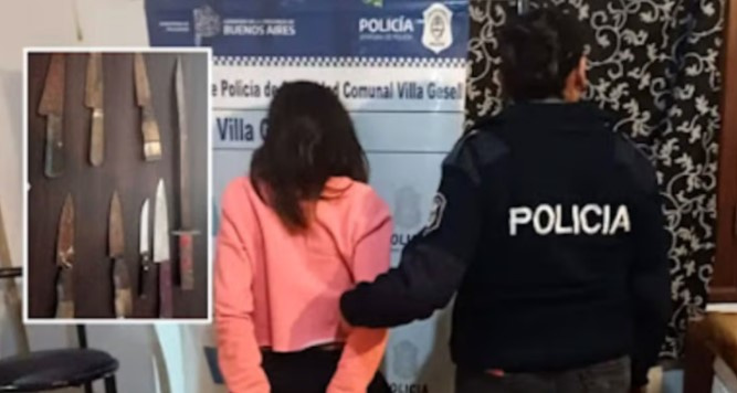 Imágenes de la mujer detenida en Villa Gessell que habría arrojado su dedo al mar en un ritual Umbanda.