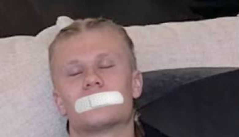 El motivo por el que Erling Haaland duerme con una cinta adhesiva en su boca
