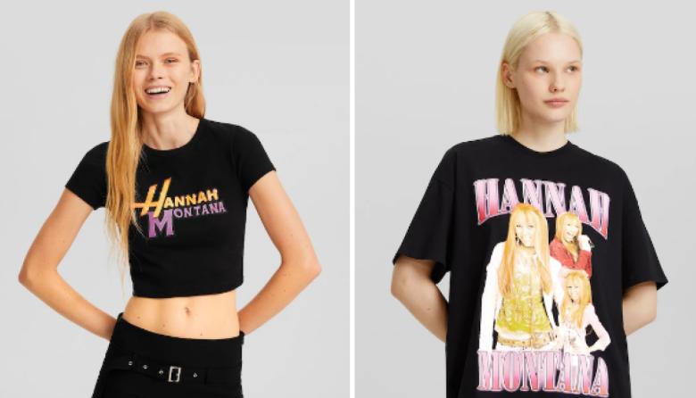 Bershka lanzó una colección con prendas de Hannah Montana y otros ídolos teen
