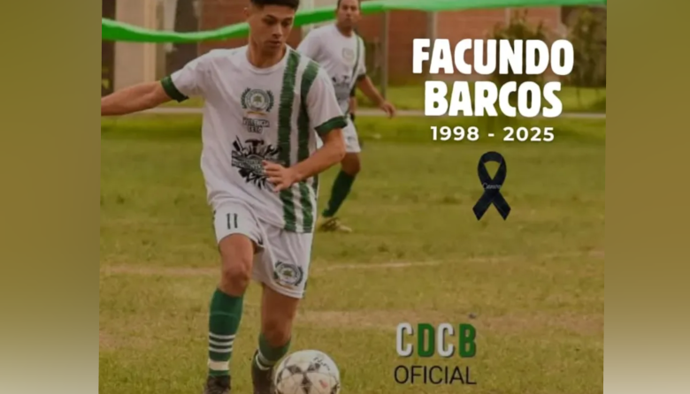 Dolor en el fútbol amateur platense: murió Facundo Barcos, jugador de Defensores de City Bell
