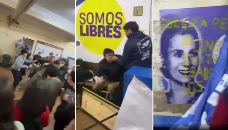 A las piñas en Derecho: enfrentamiento entre peronistas y libertarios en la UBA