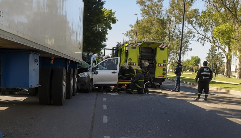 La Plata: mujer herida en grave accidente sobre Av. 31, detalles del rescate