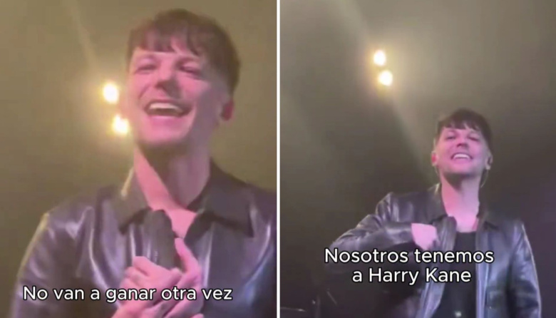 "No van a ganar otra vez": La chicana de Louis Tomlinson a fans de la Selección en su show