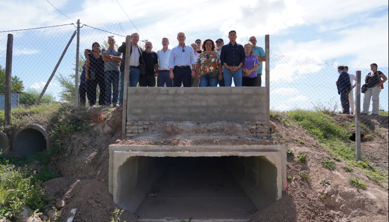 Alak inauguró la primera etapa de una obra hidráulica clave en Villa Garibaldi