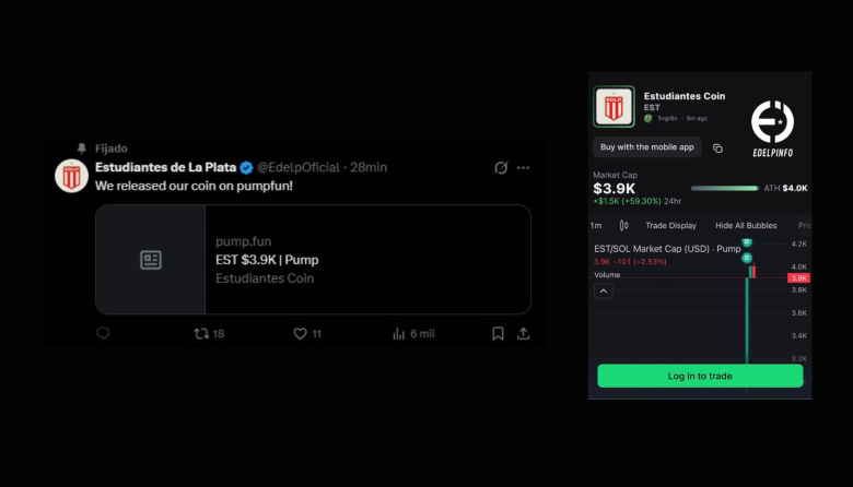 Alerta en Estudiantes: hackearon su cuenta de X y publicaron una falsa “Estudiantes Coin”