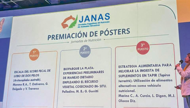 El Bioparque La Plata fue premiado por un trabajo sobre alimentación de fauna silvestre
