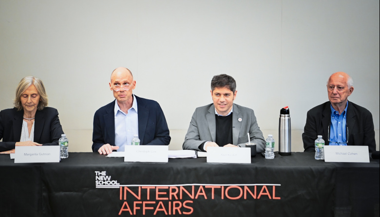 Kicillof participó en The New School de una charla sobre el futuro de América Latina