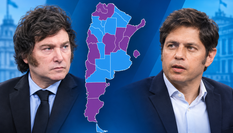 Milei vs. Kicillof: intención de voto provincia por provincia; leve ventaja de LLA