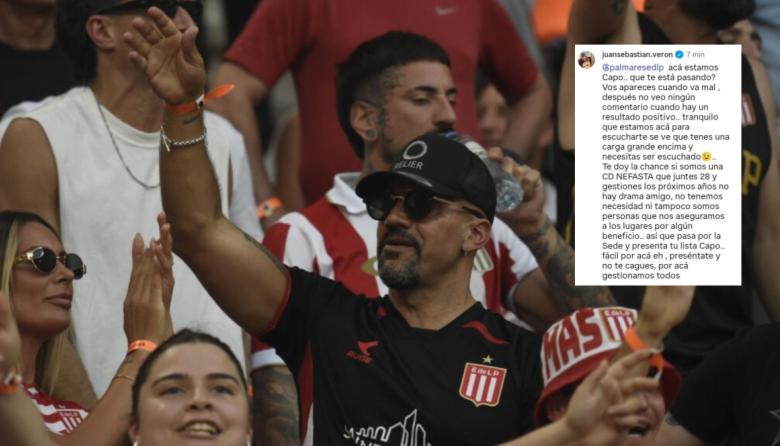 Verón cruzó a un hincha de Estudiantes tras la derrota ante Lanús: "Pasá por la sede y presentá tu lista"
