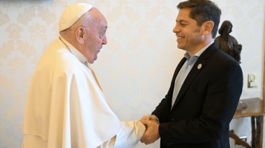 Kicillof se reunió con el Papa Francisco en el Vaticano