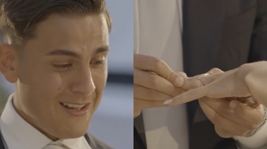 Paulo Dybala subió un video de un emotivo momento del casamiento con Oriana Sabatini