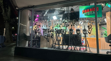 Pintadas en Olga contra el streamer platense Santutu y Mortedor tras burlas por la condena a Cristina Kirchner