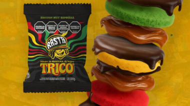 Rasta lanza “Trico”: el alfajor tricolor de maicena y chocolate que rompe la tradición