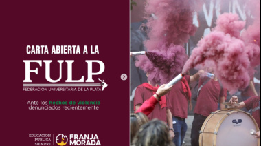 Franja Morada pidió a la FULP apartar a una histórica agrupación por hechos de violencia en la UNLP