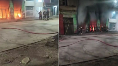 Voraz incendio en calle 6: un taller de motos fue reducido a cenizas tras un ataque intencional