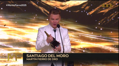 Santiago del Moro se lleva el Martín Fierro de Oro 2025: así lo celebró