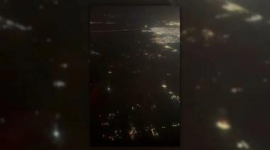 El apagón masivo en La Plata quedó registrado desde un avión