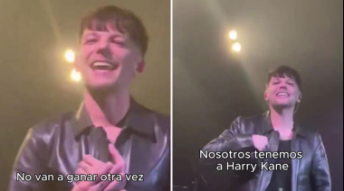 "No van a ganar otra vez": La chicana de Louis Tomlinson a fans de la Selección en su show