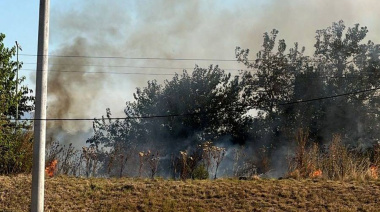 Incendio en Gorina: fuego en un terreno baldío cerca del Club Gonnet y la cárcel