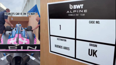Alpine envió a Buenos Aires el auto con el que Franco Colapinto hará historia