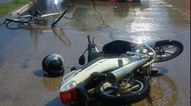 Un ciclista resultó herido tras un choque con una moto en La Plata