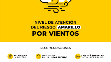 Municipalidad de La Plata: rige una alerta amarilla por vientos este domingo