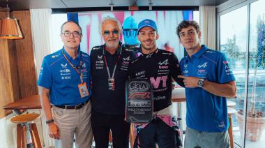 Briatore festejó la pole de Gasly y destacó a Colapinto